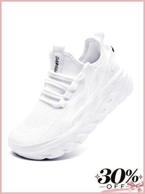 Women's Thick Soled Slip On Walking Sneakers Lightweight Breathable Comfort